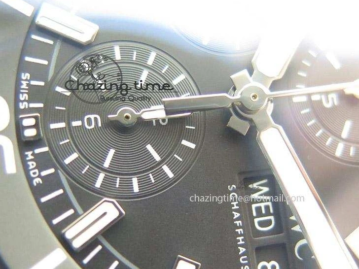 MIROTIME 0504 Classic Aquatimer Chrono IW376803 V6F 1:1 Best Edition Black Dial On SS Bracelet A 7361